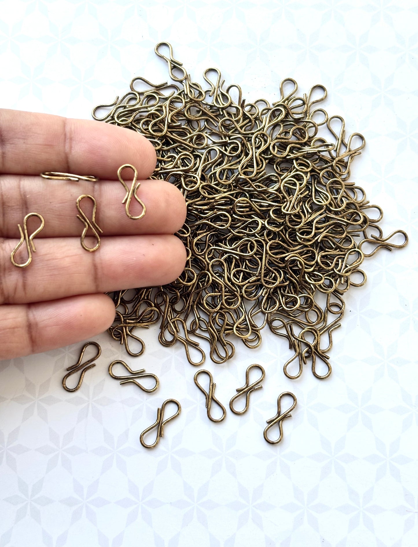Antique Brass Jewelry S-Hook Clasps
