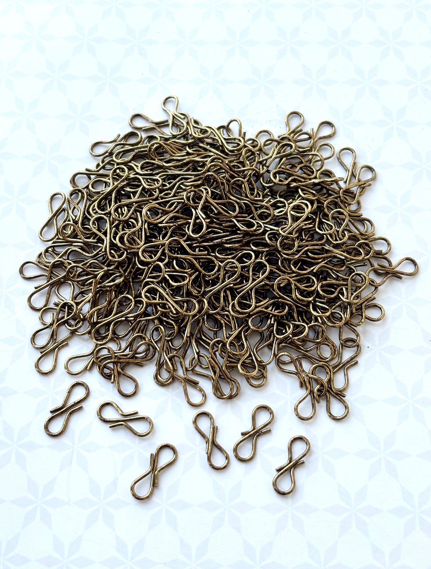 Antique Brass Jewelry S-Hook Clasps