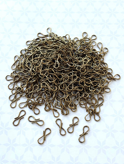 Antique Brass Jewelry S-Hook Clasps