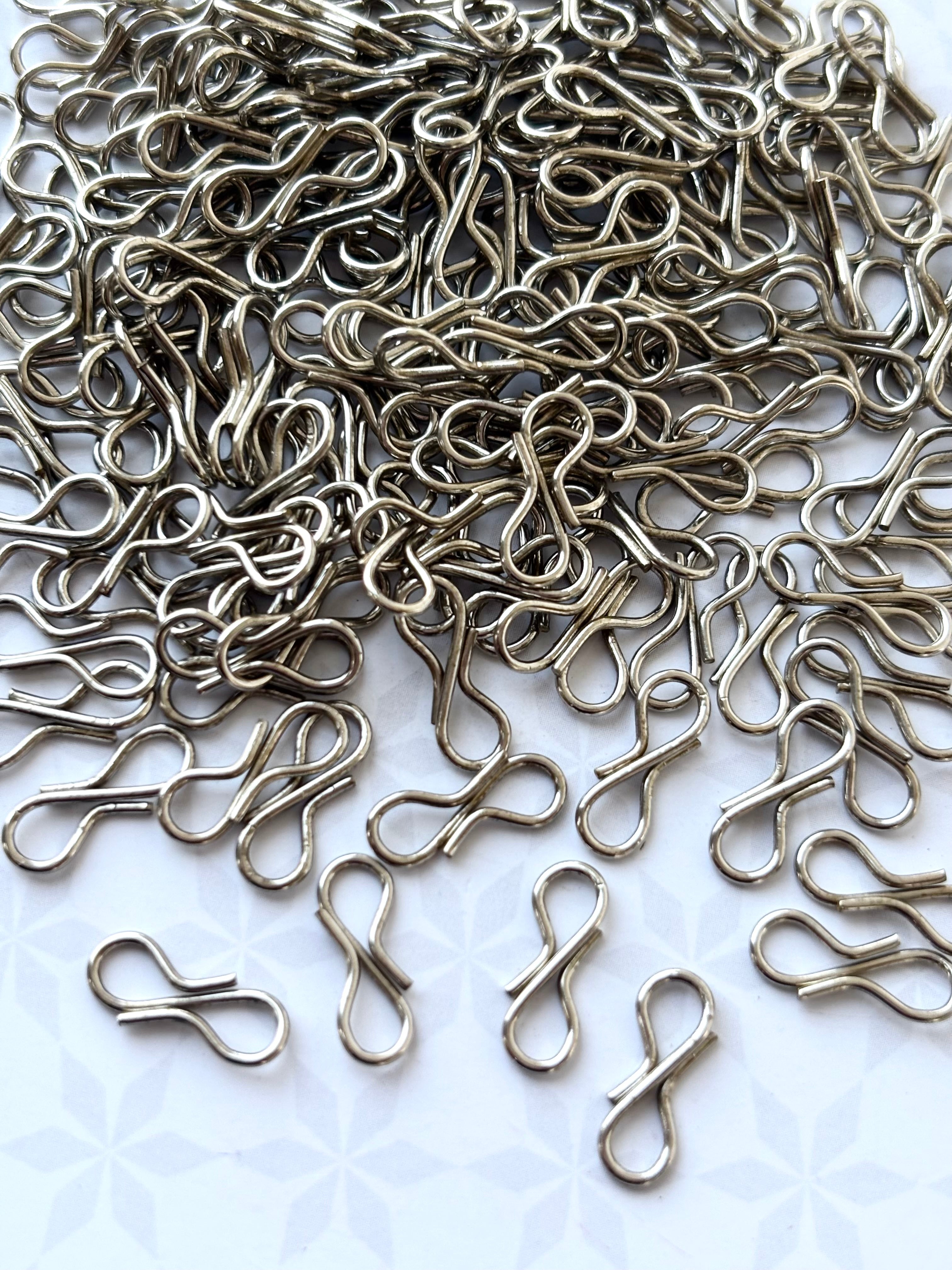 Rhodium Jewelry S-Hook Clasps