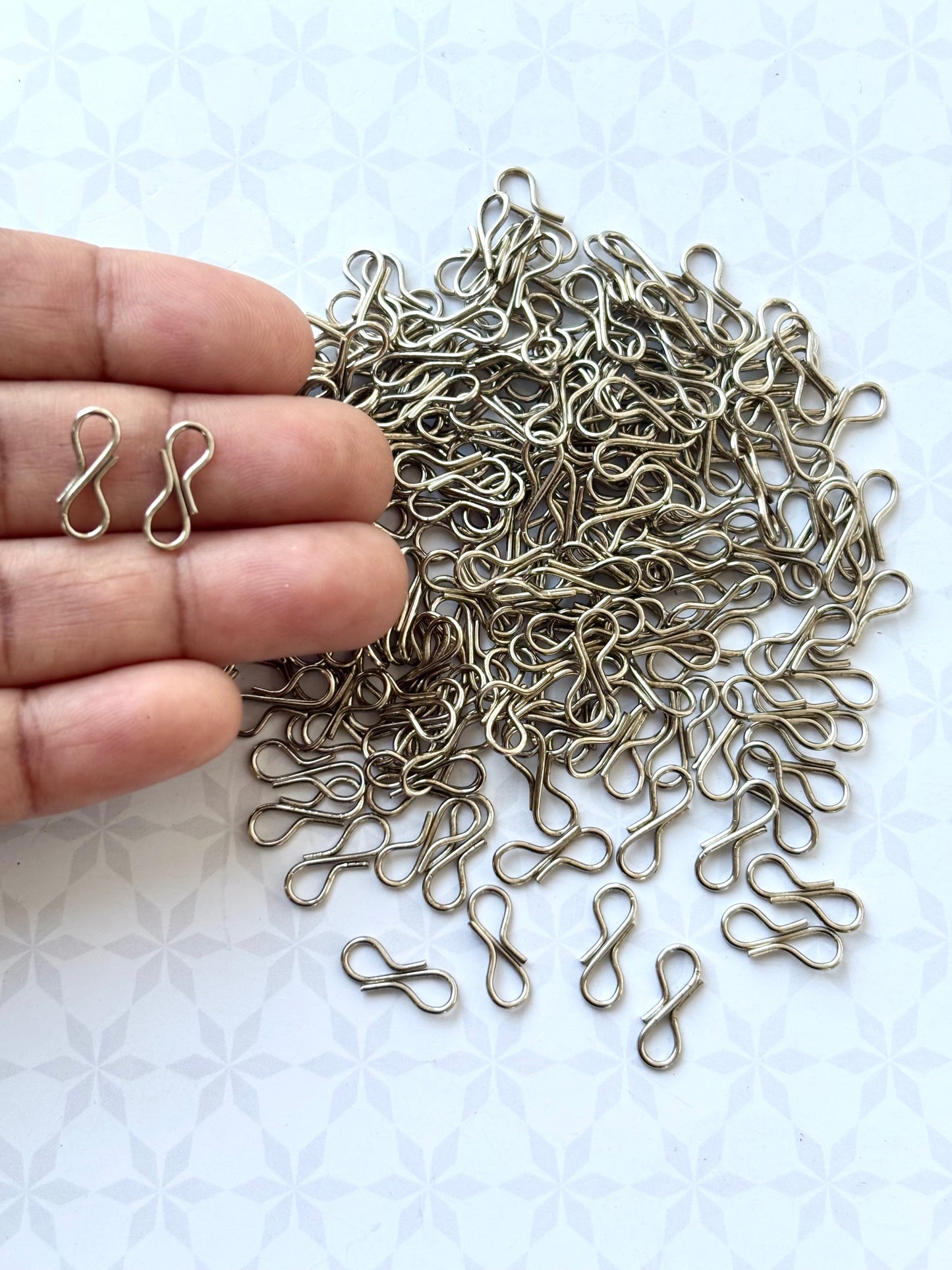Rhodium Jewelry S-Hook Clasps