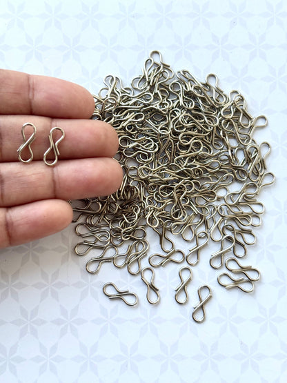 Rhodium Jewelry S-Hook Clasps
