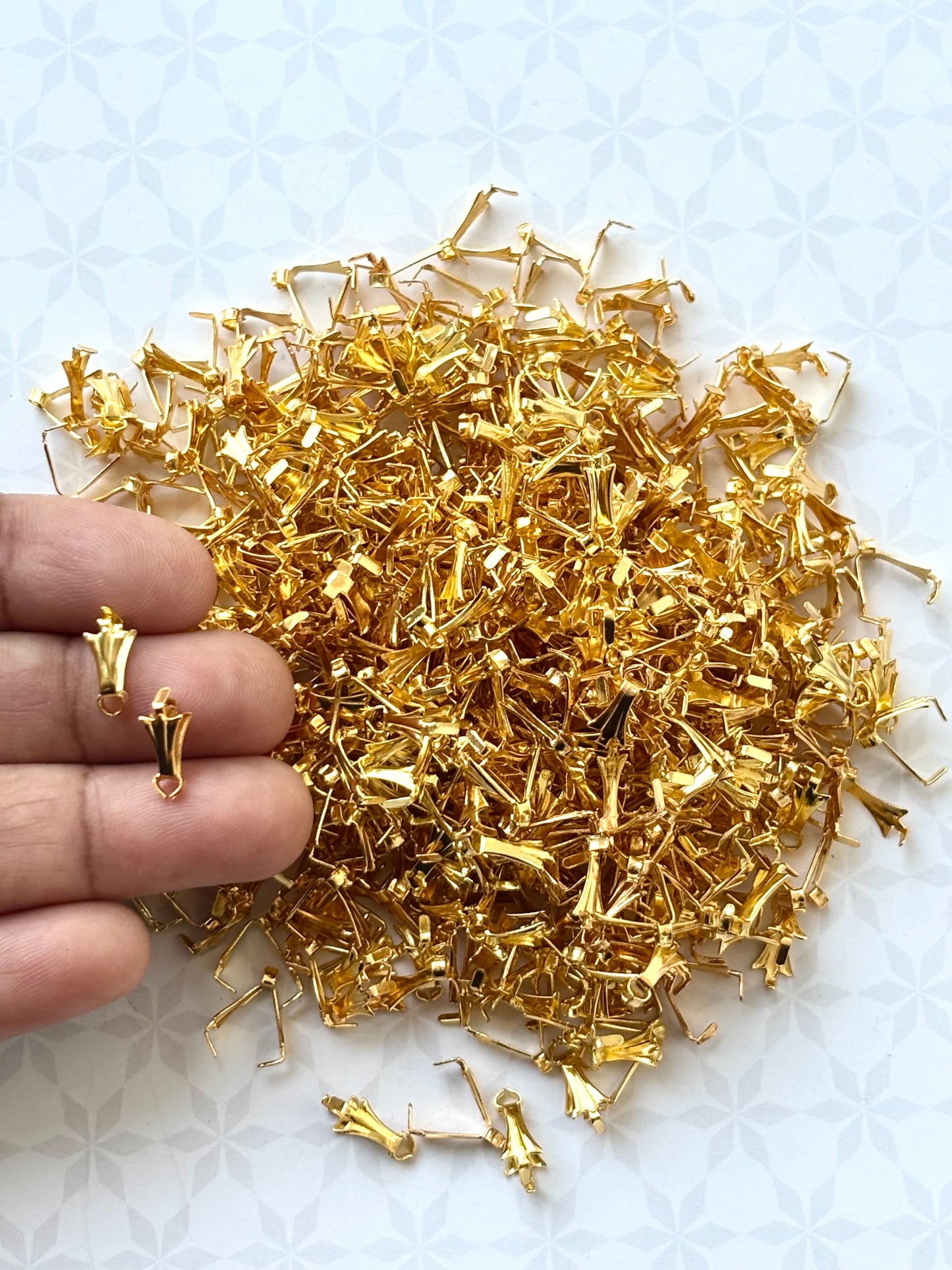 Gold Pendant Pinch Bails