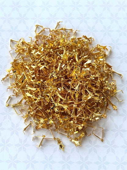 Gold Pendant Pinch Bails