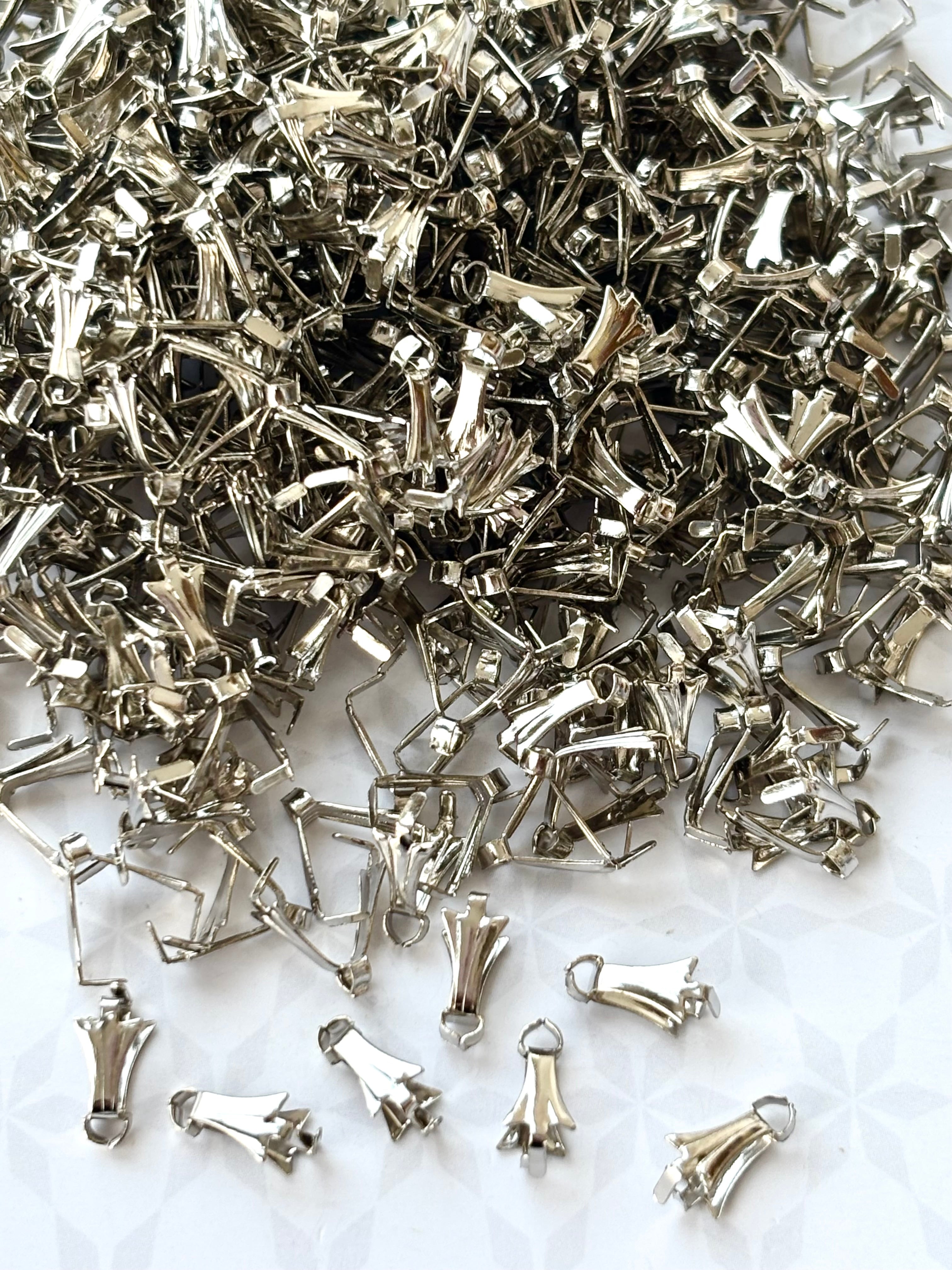 Rhodium Pendant Pinch Bails