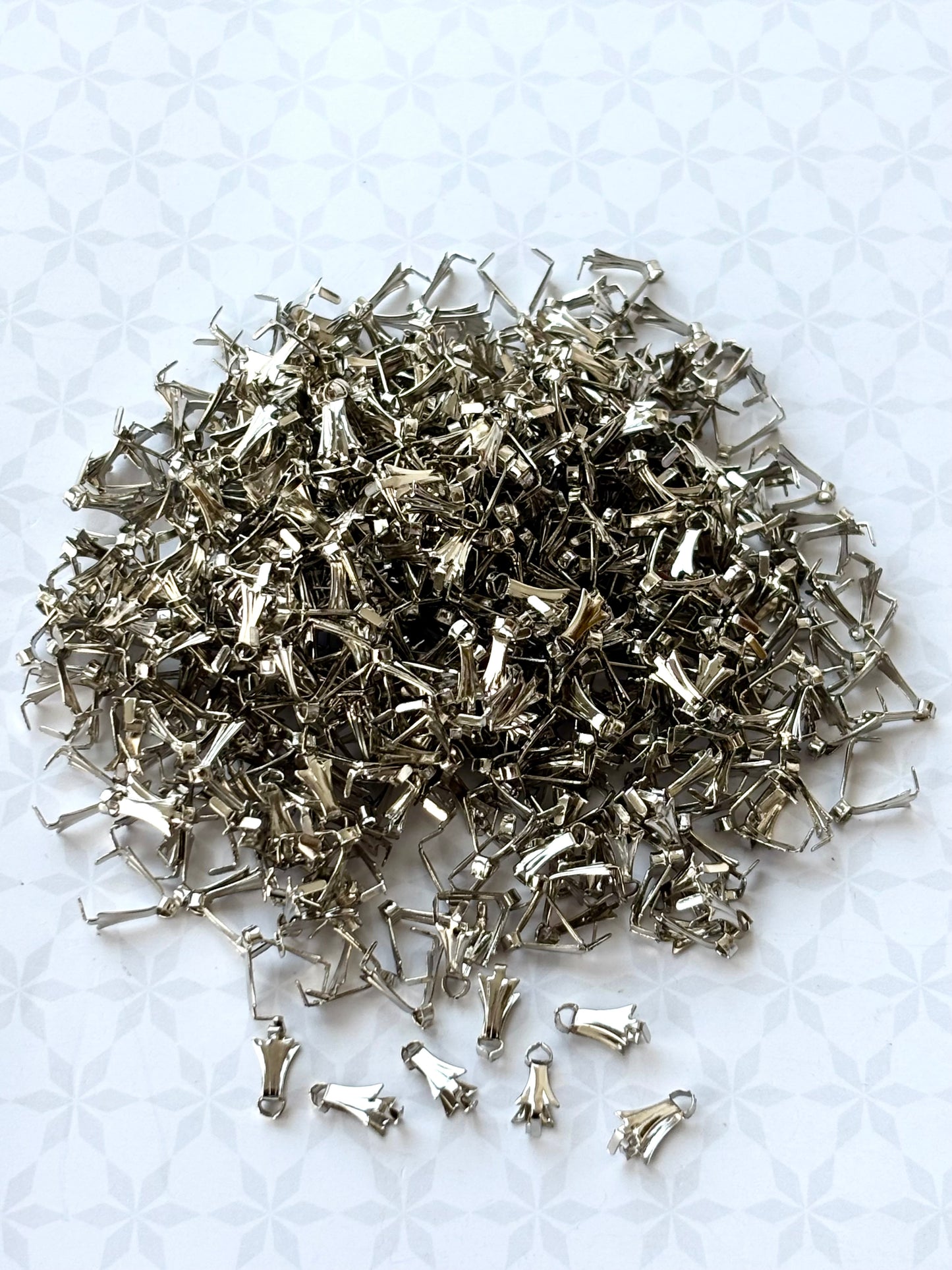 Rhodium Pendant Pinch Bails