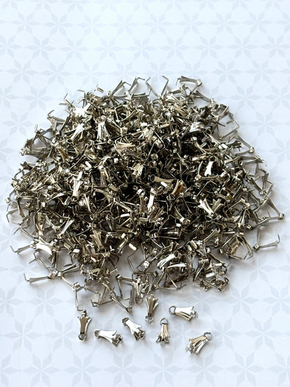 Rhodium Pendant Pinch Bails