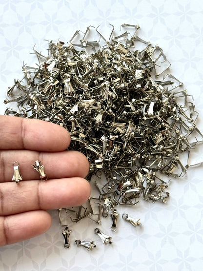 Rhodium Pendant Pinch Bails
