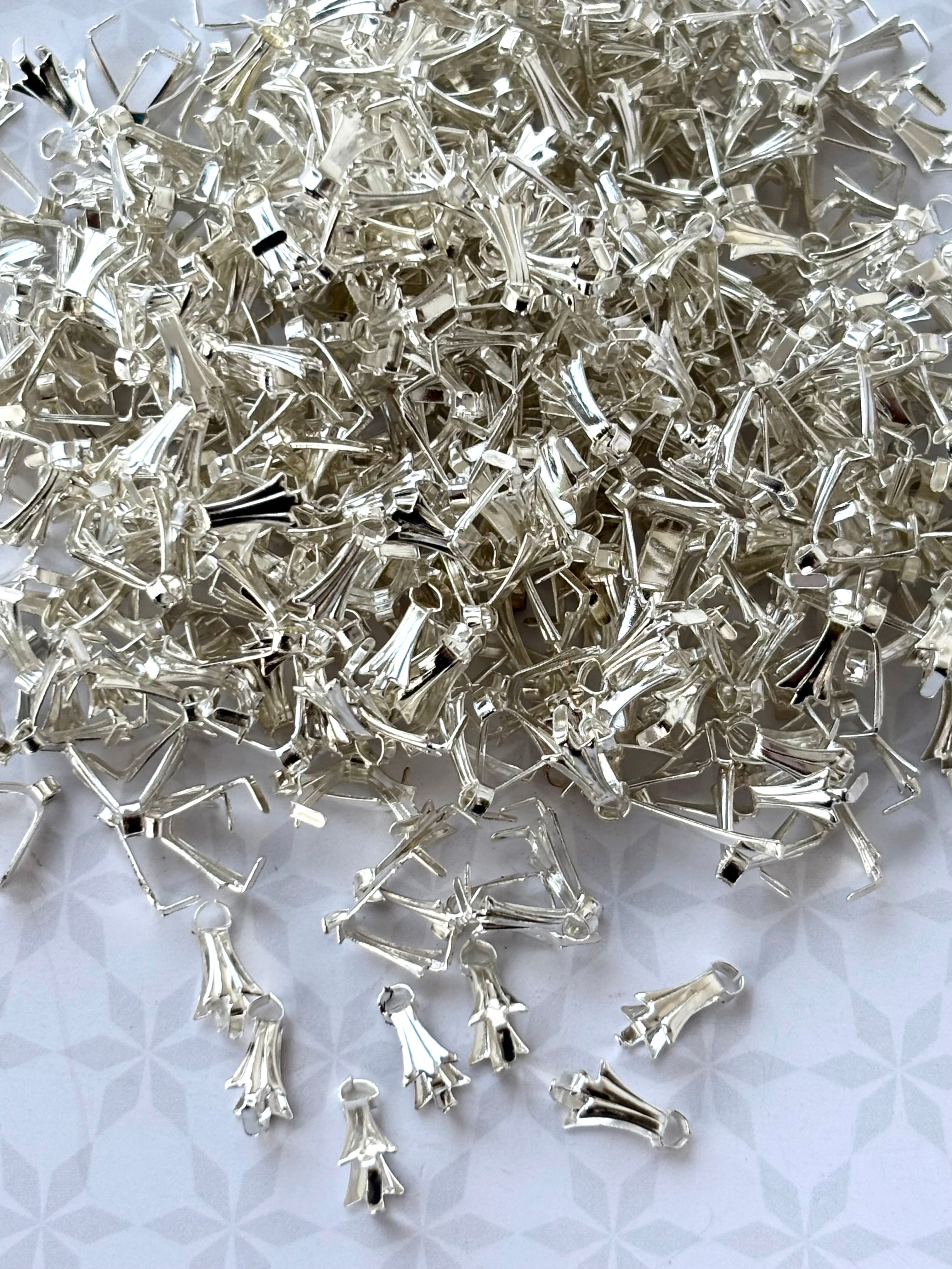 Silver Pendant Pinch Bails