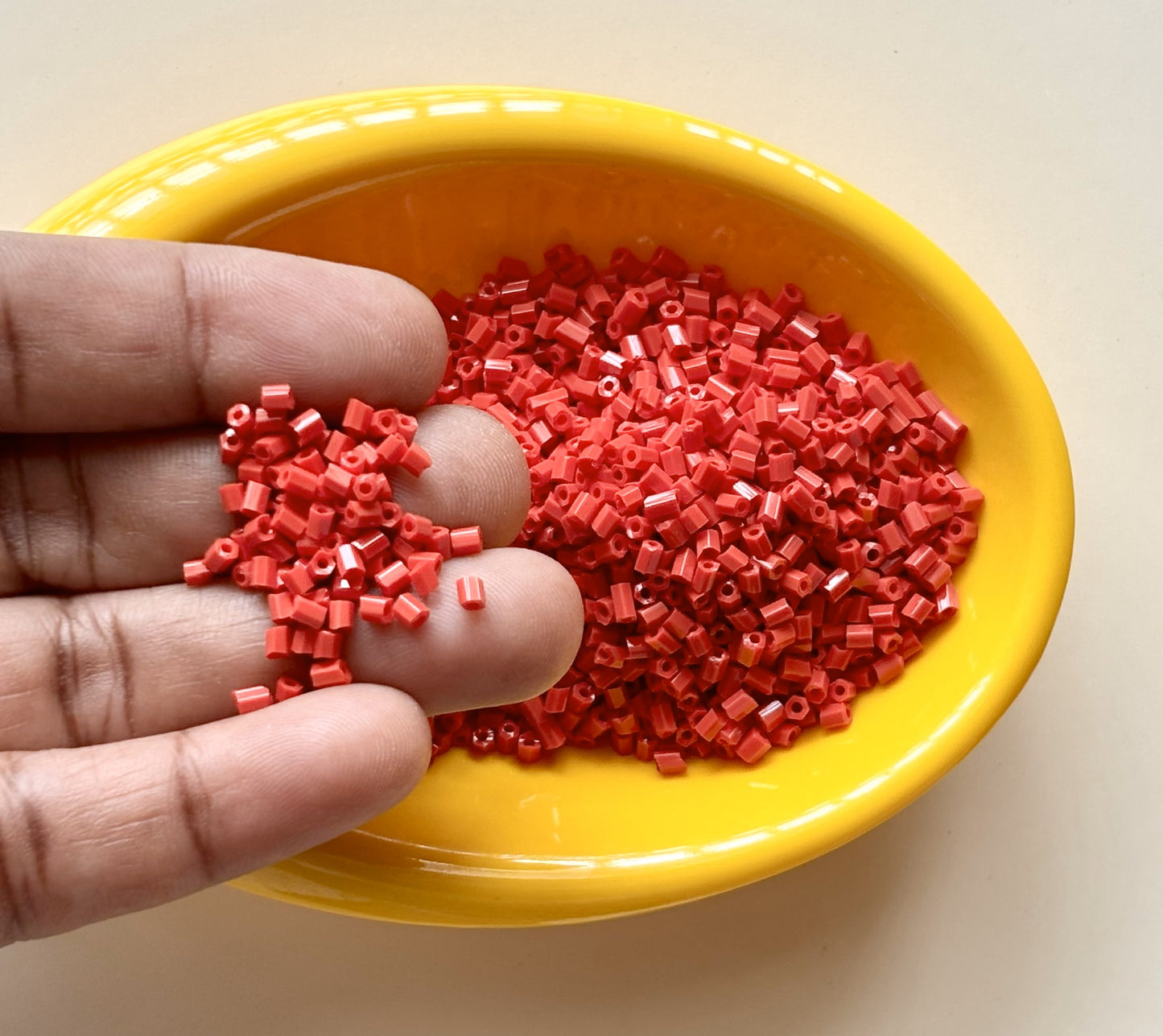 Red Two Cut Beads