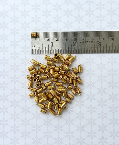 Gold Coil Cord End Caps