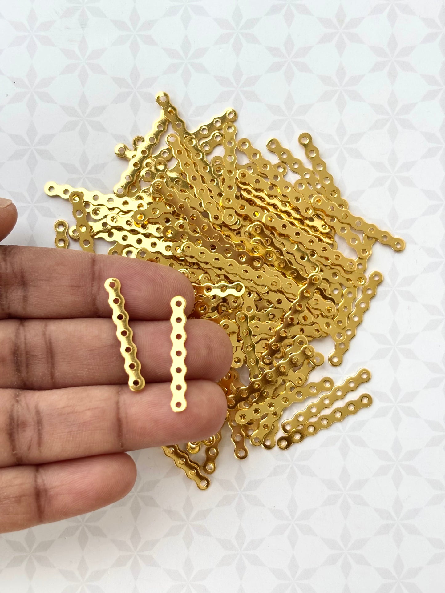 Seven-Hole Jewelry Connector Bars