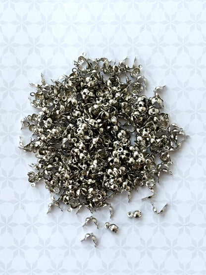 Silver Knot Cover Clamshell Bead Tips