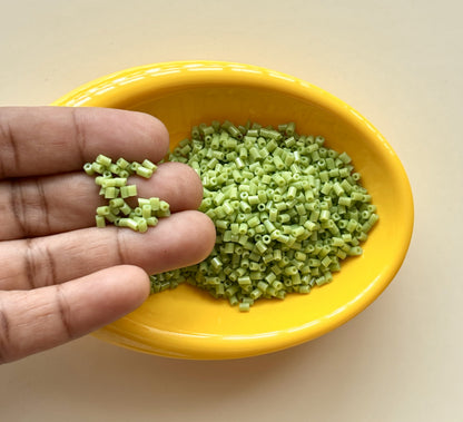 Light Green Two Cut Beads