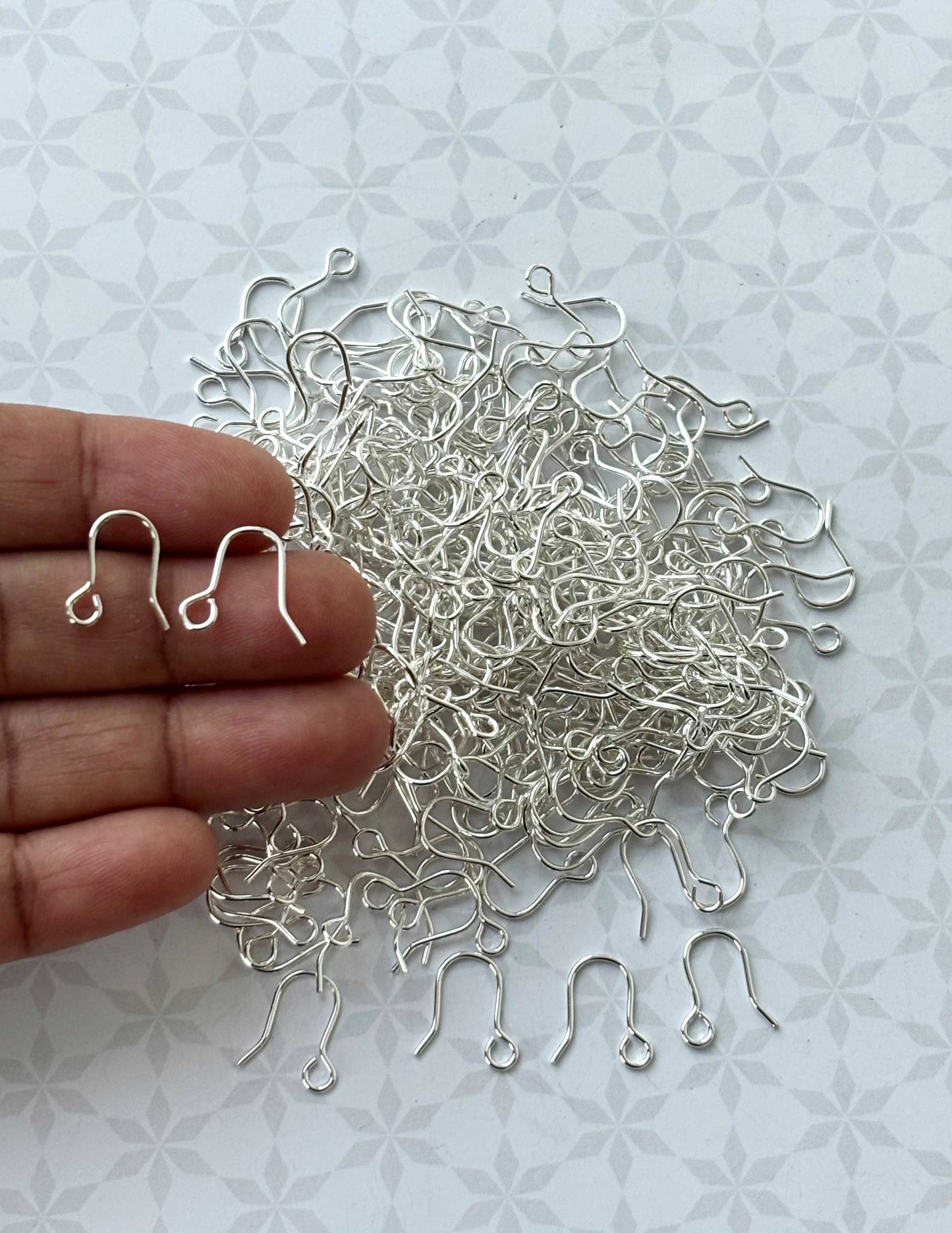 Silver Fish Hook Earring Wires