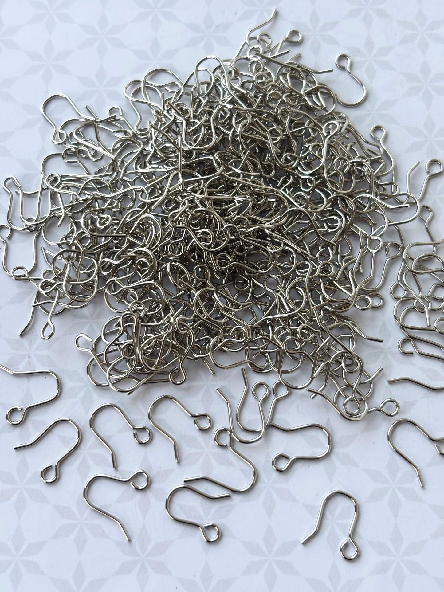 Rhodium Fish Hook Earring Wires