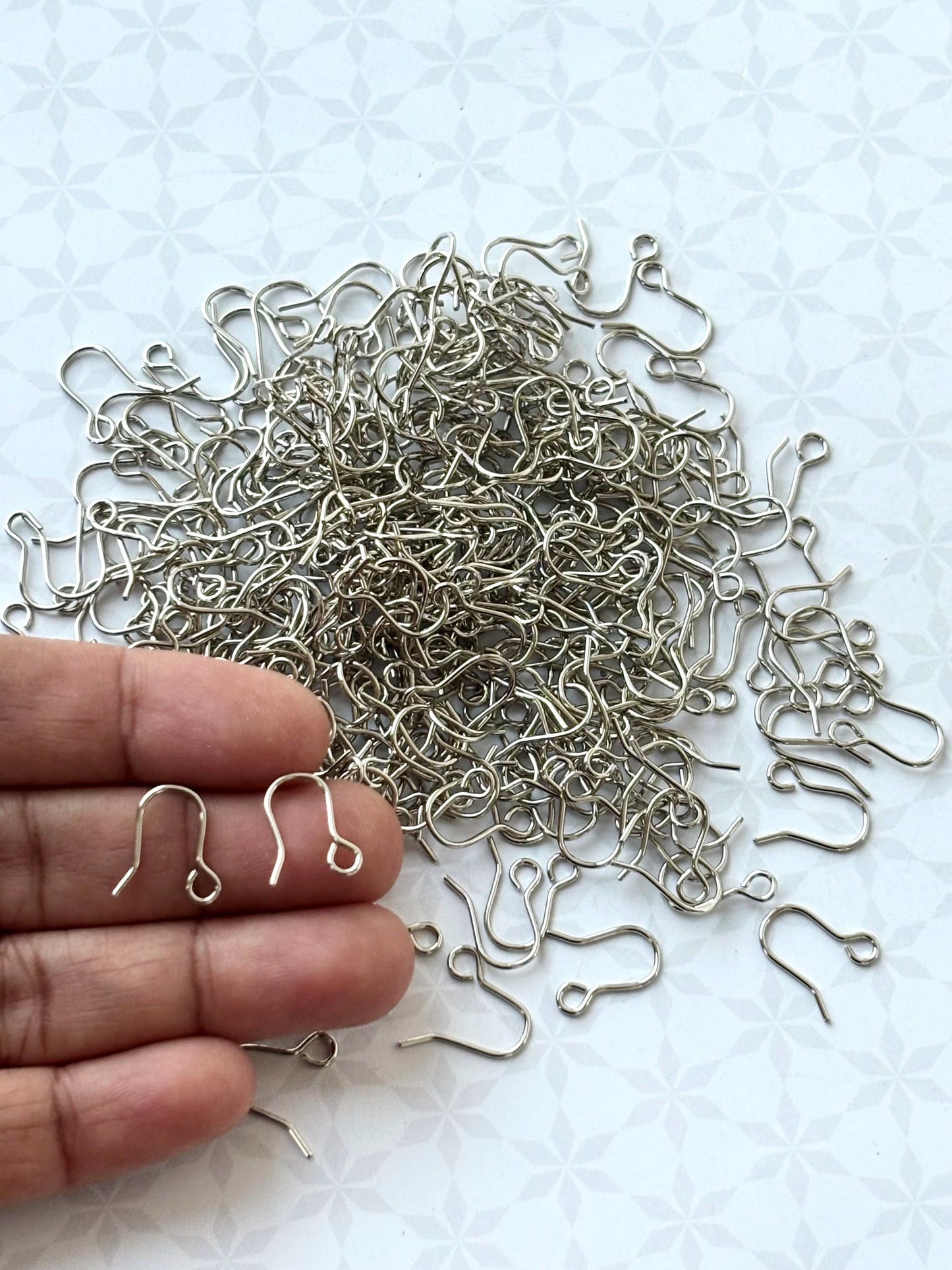 Rhodium Fish Hook Earring Wires