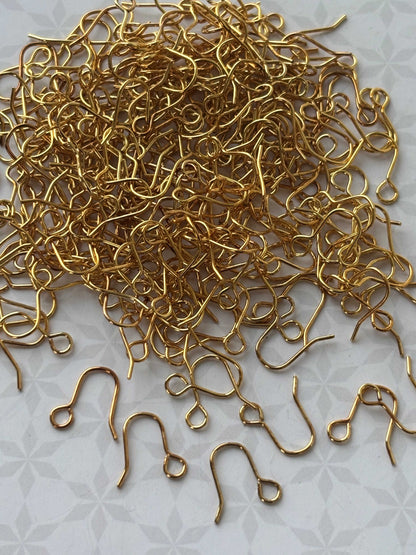 Simple Gold Fish Hook Earring Wires