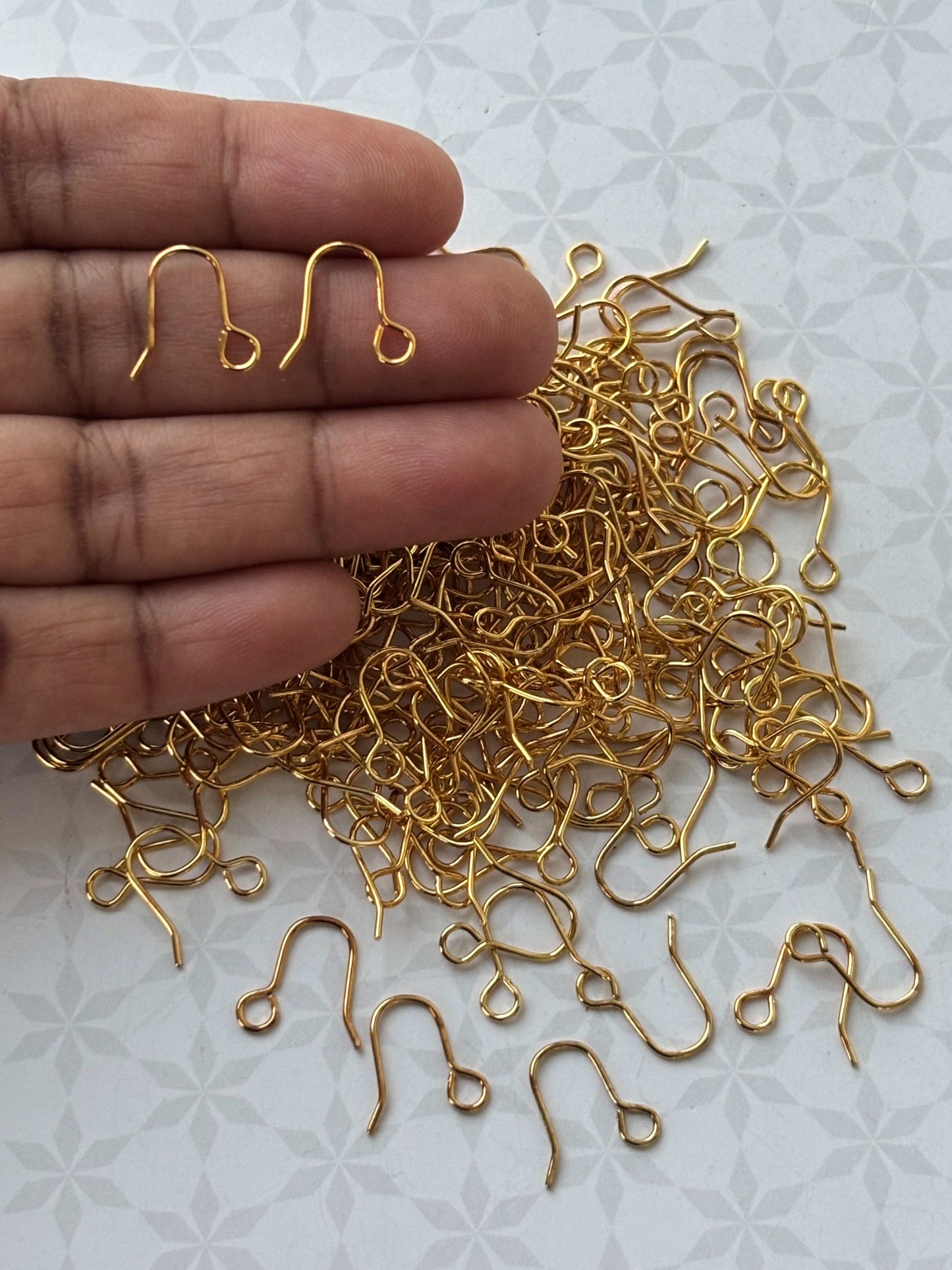 Simple Gold Fish Hook Earring Wires
