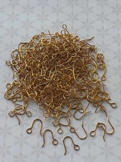 Simple Gold Fish Hook Earring Wires