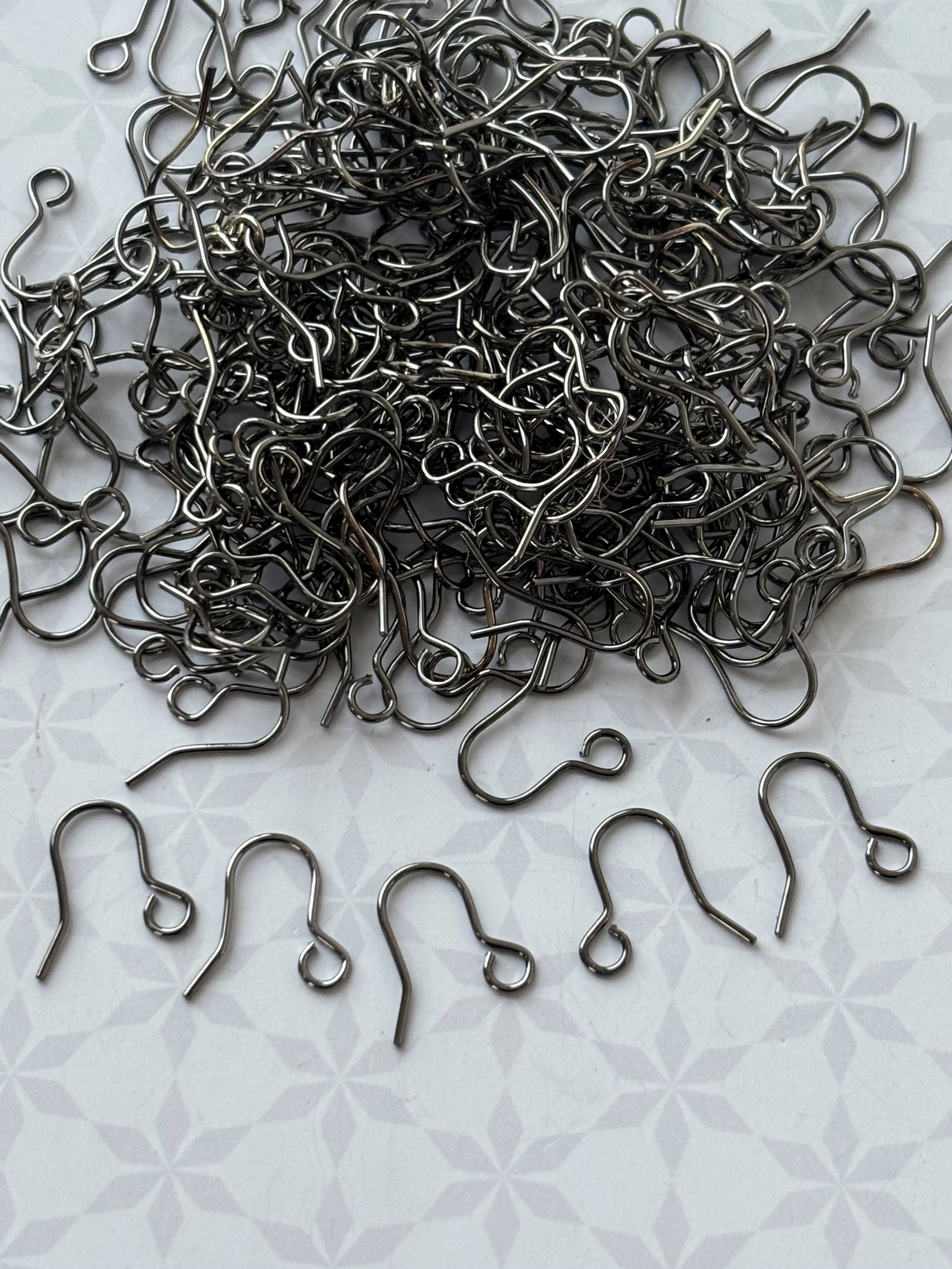Simple Black Fish Hook Earring Wires