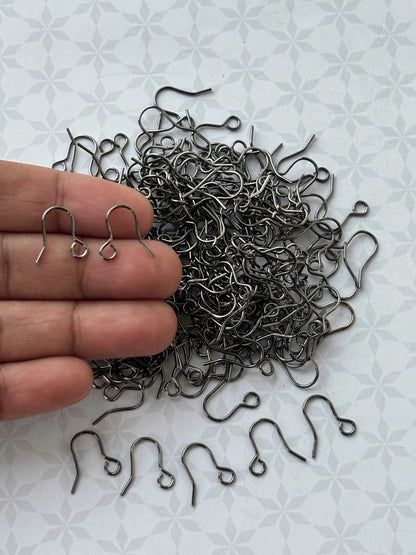 Simple Black Fish Hook Earring Wires
