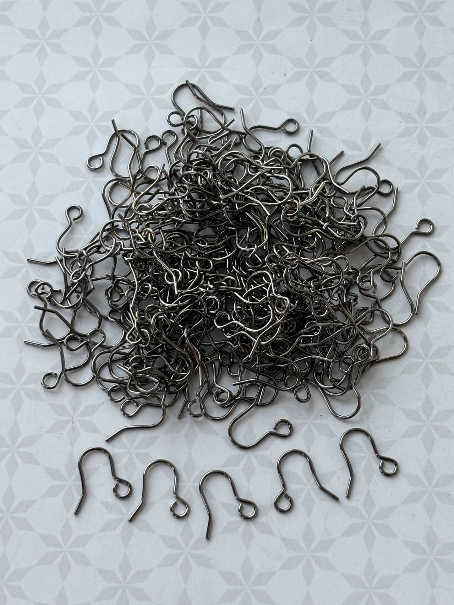 Simple Black Fish Hook Earring Wires
