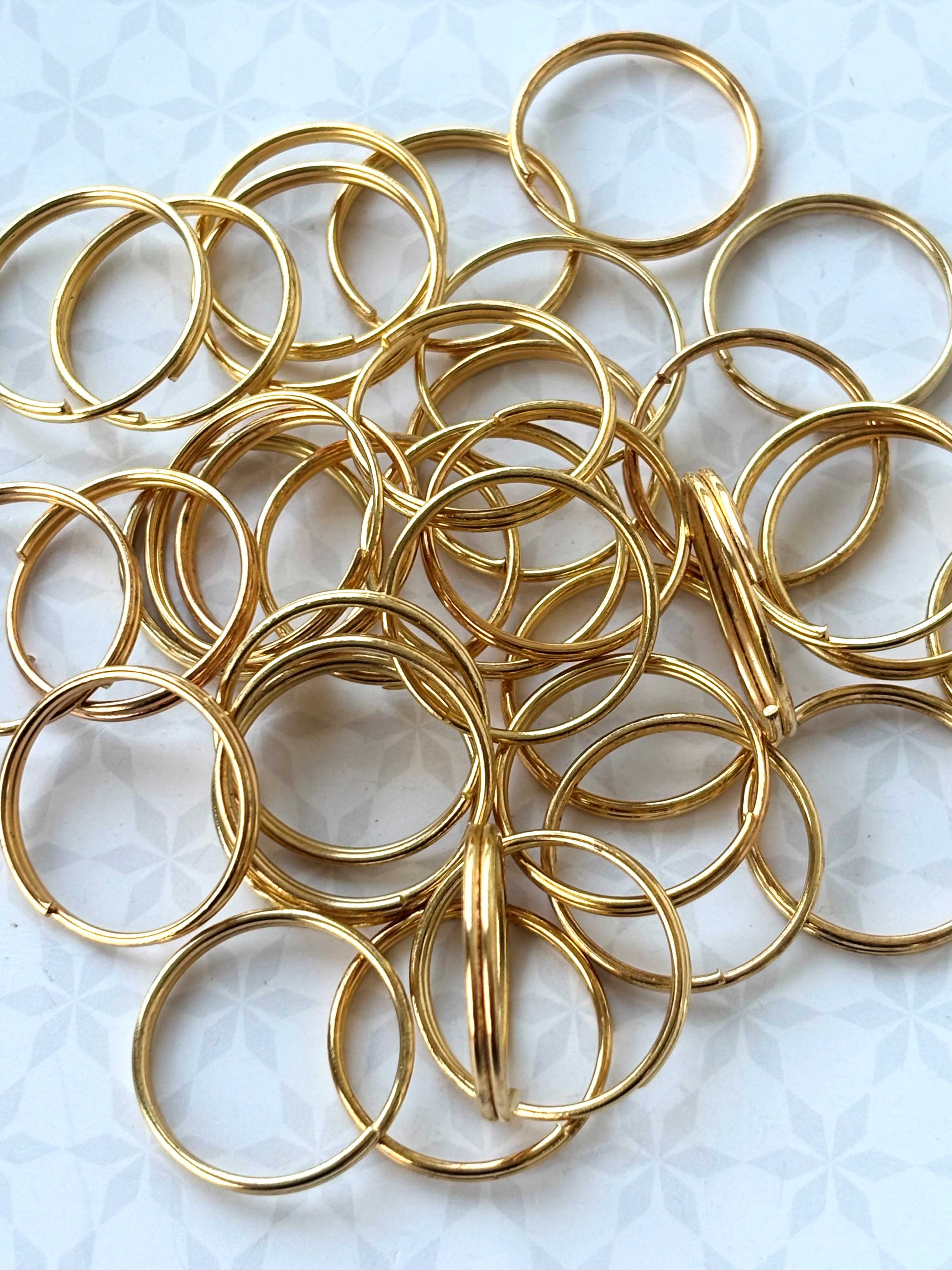 Gold Plated Split Key Rings