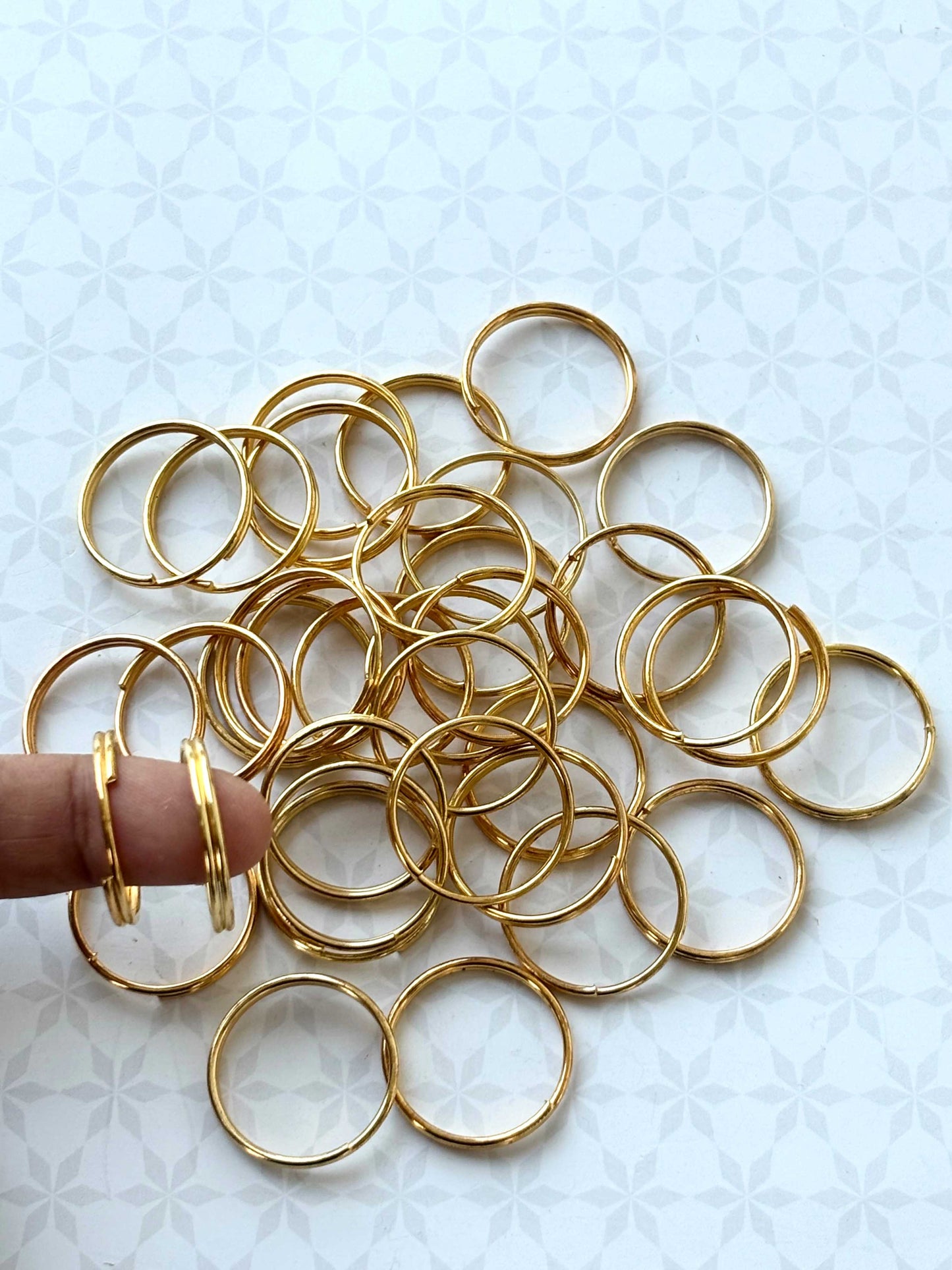 Gold Plated Split Key Rings
