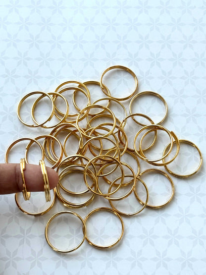 Gold Plated Split Key Rings