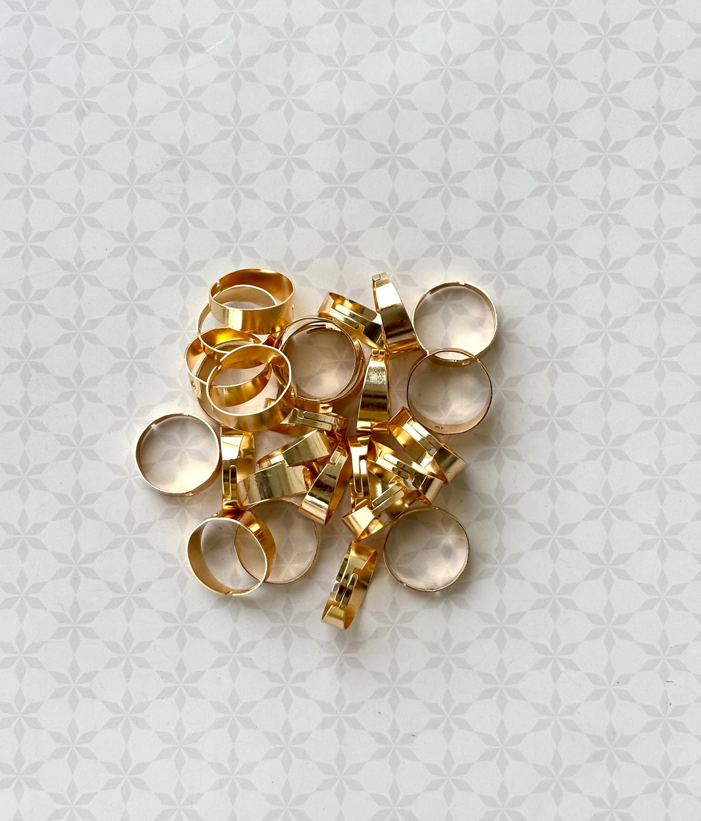 Gold Plated Wide Adjustable Ring Base