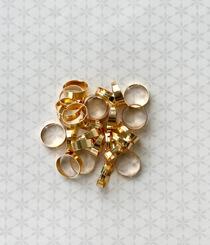 Gold Plated Wide Adjustable Ring Base