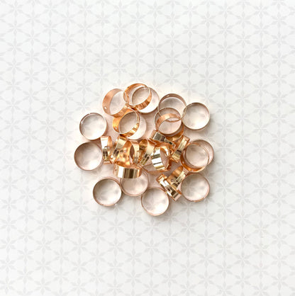 Rose Gold Plated Wide Adjustable Ring Base