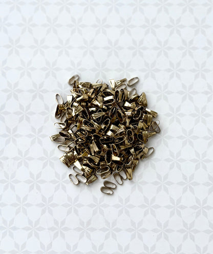 Antique Gold Plated Pinch Pendant Bails