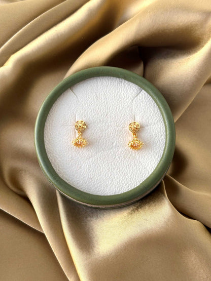 Gold Plated Mini Floral Jhumkas 1