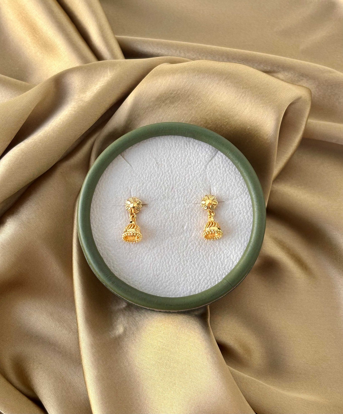 Gold Plated Mini Floral Jhumkas 2