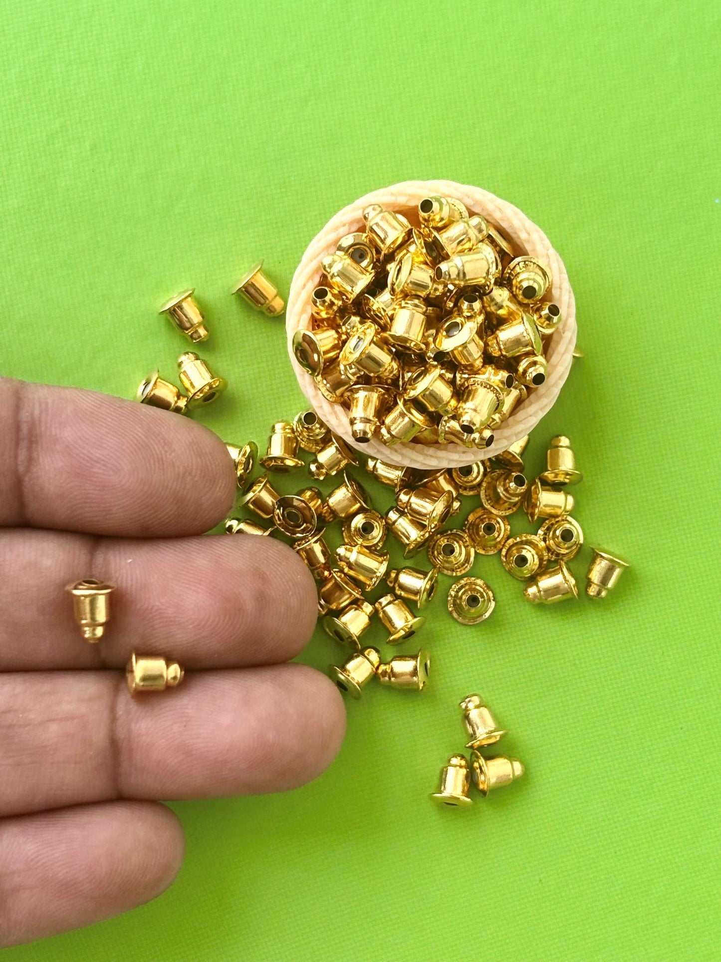 Gold Bullet Earring Backs