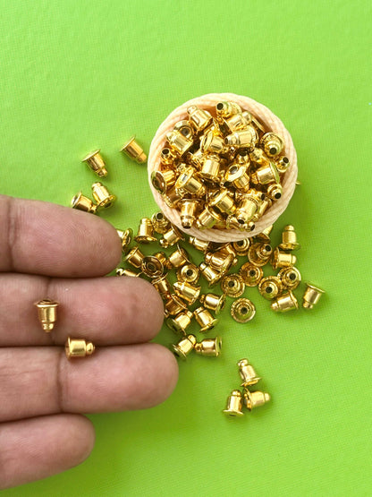 Gold Bullet Earring Backs