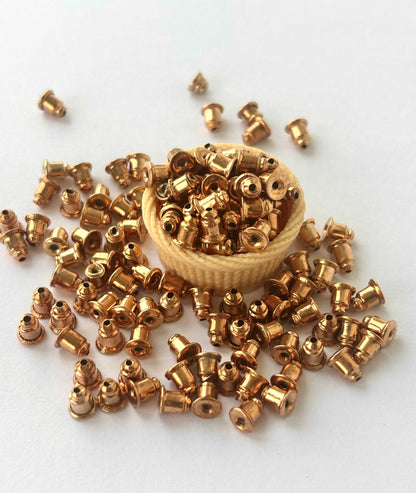 Rose Gold Plated Bullet Earring Backs