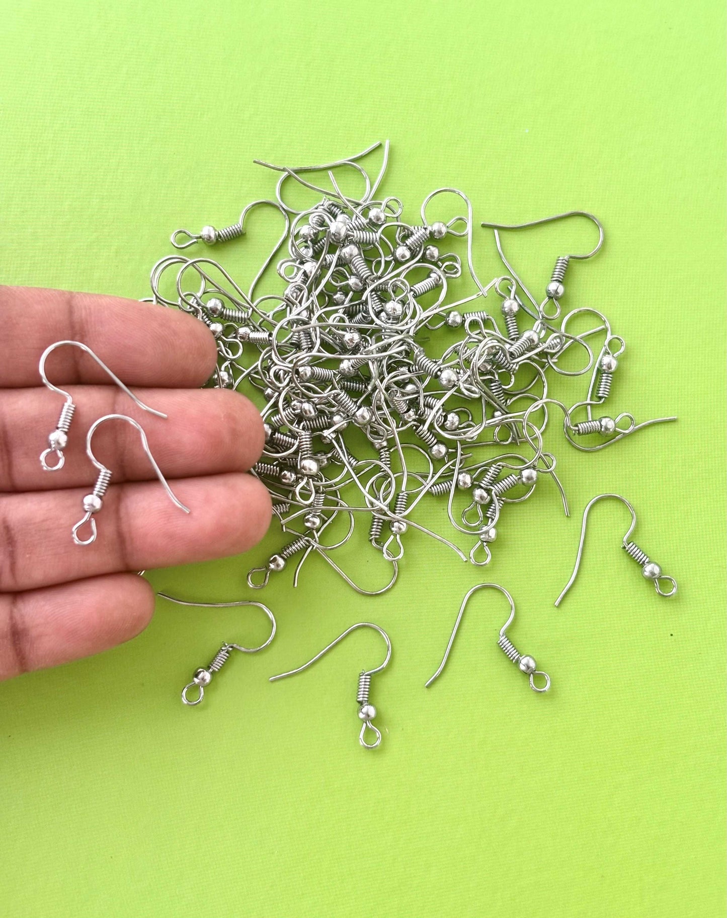 Stainless Steel Plated French Hook Earring Wires with Ball