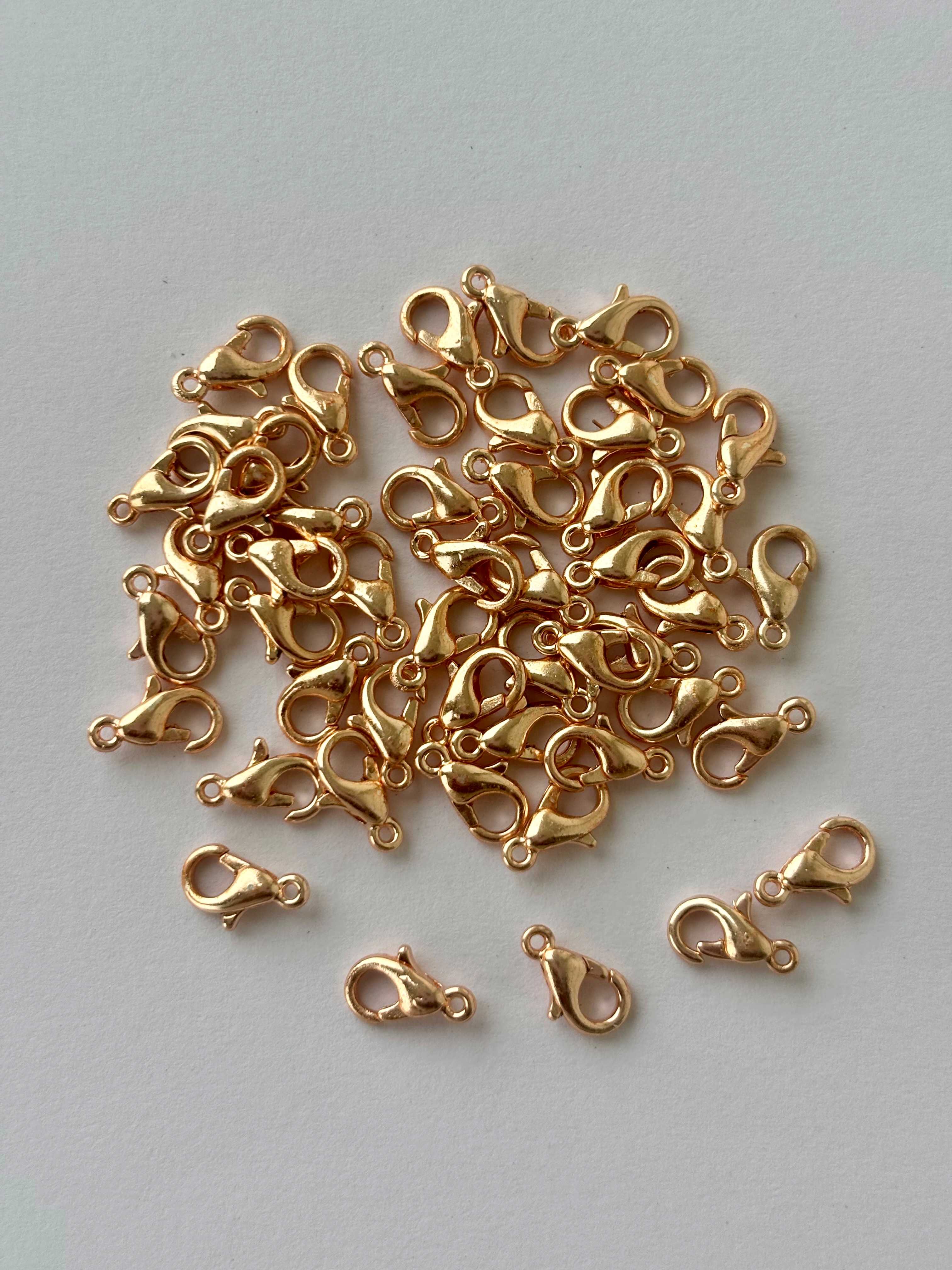 Rose Gold Plated Lobster Clasp Closures for Jewelry