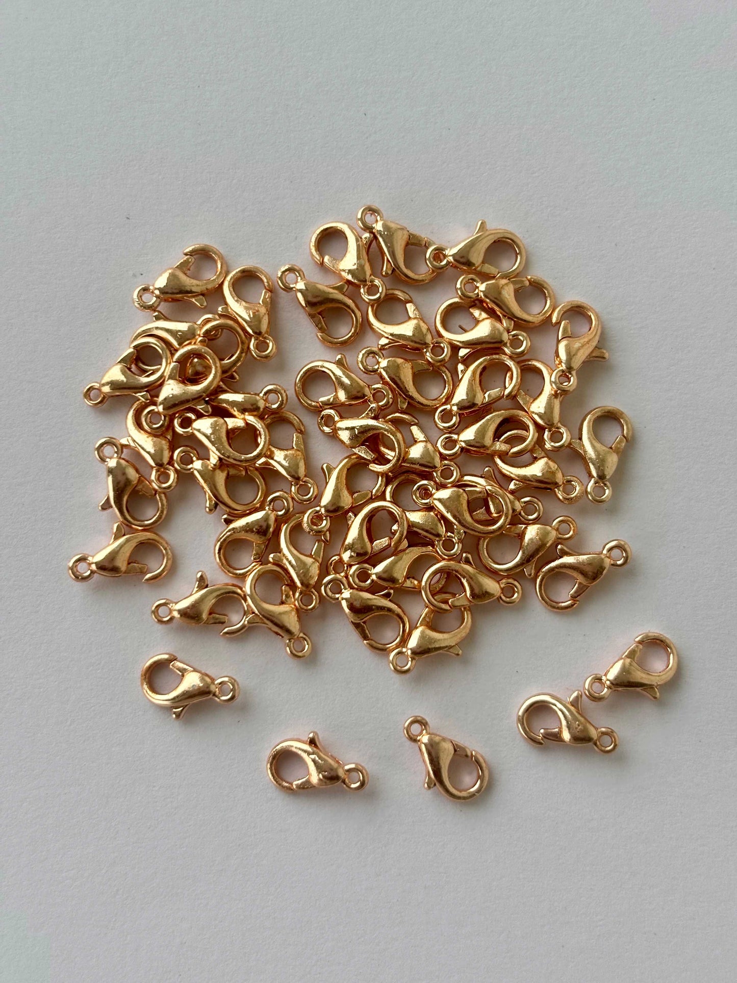 Rose Gold Plated Lobster Clasp Closures for Jewelry