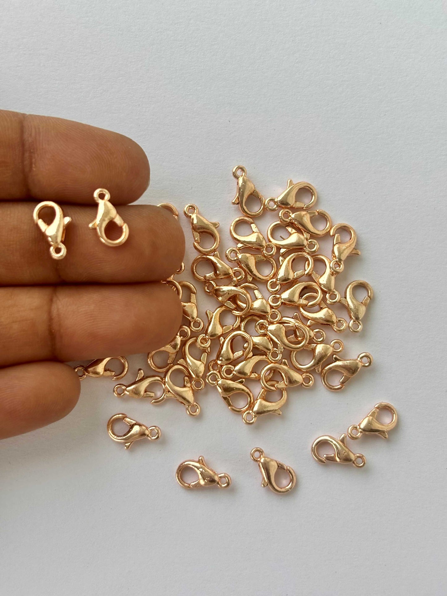 Rose Gold Plated Lobster Clasp Closures for Jewelry