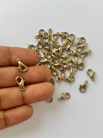 Antique Gold Plated Lobster Clasp Closures for Jewelry