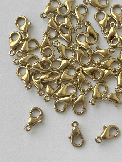 Antique Gold Plated Lobster Clasp Closures for Jewelry