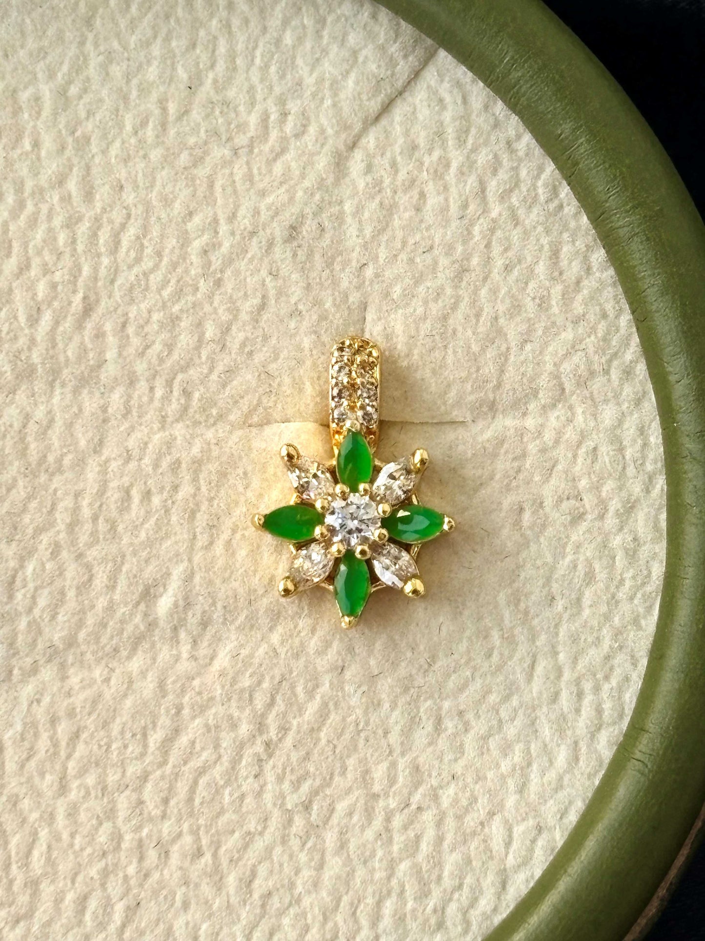 Gold Floral Two Tone Stud Earrings
