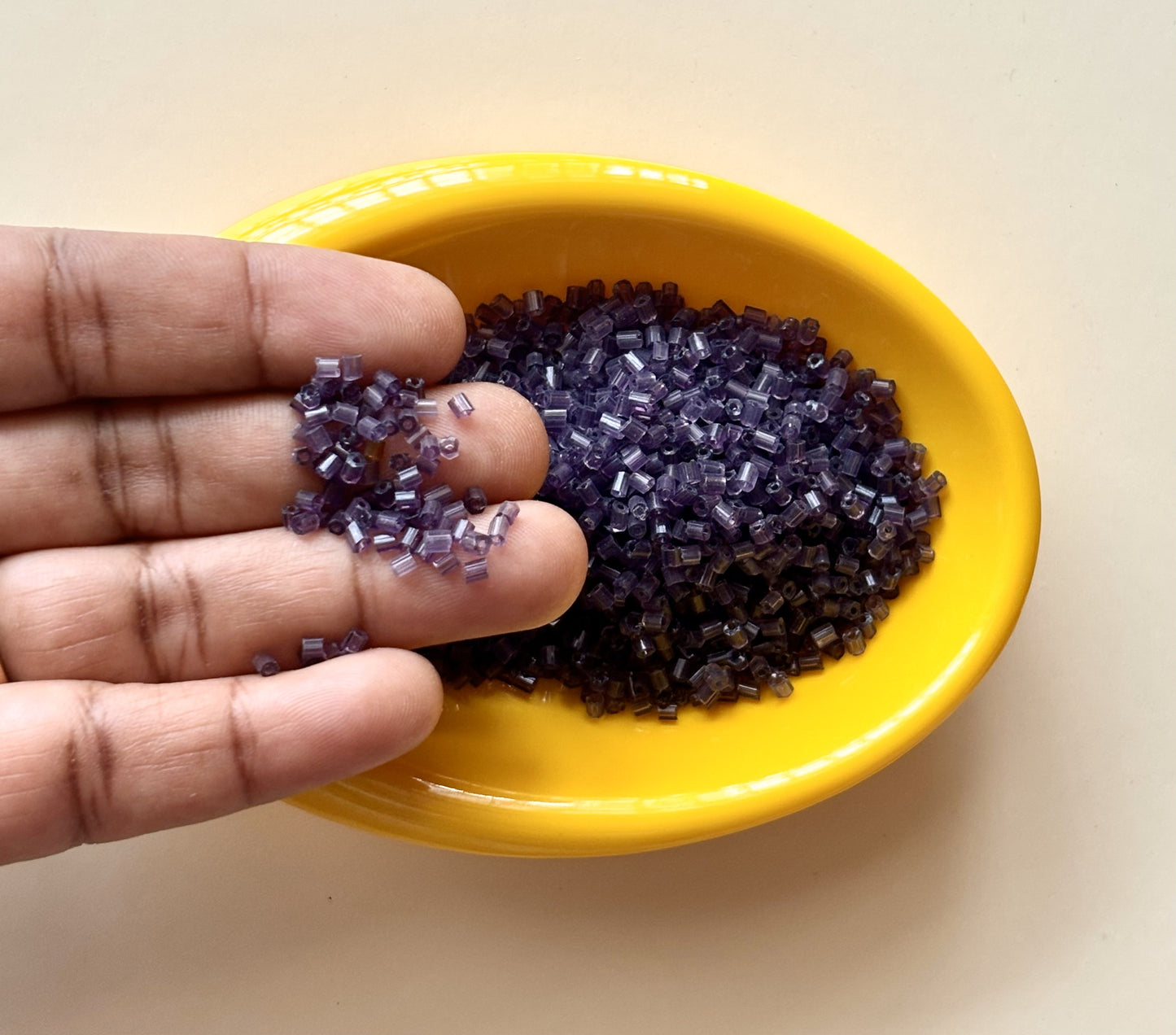 Mauve Two Cut Beads