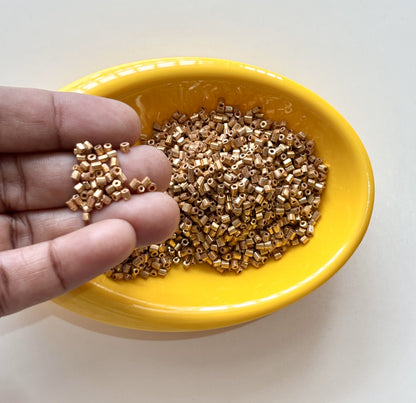Hazelnut Beige Two Cut Beads