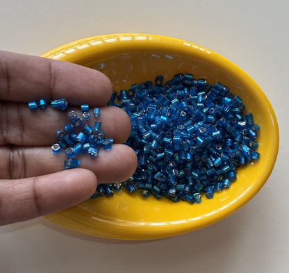 Cerulean Blue Two Cut Beads