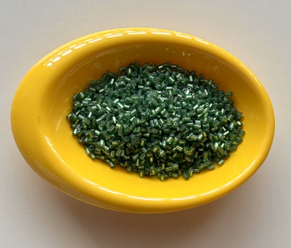 Forest Green Two Cut Beads